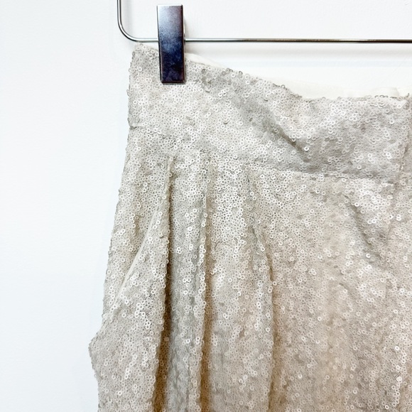 H&M | Wide-leg Sequined Pants in Light Beige NWT - Picture 7 of 15